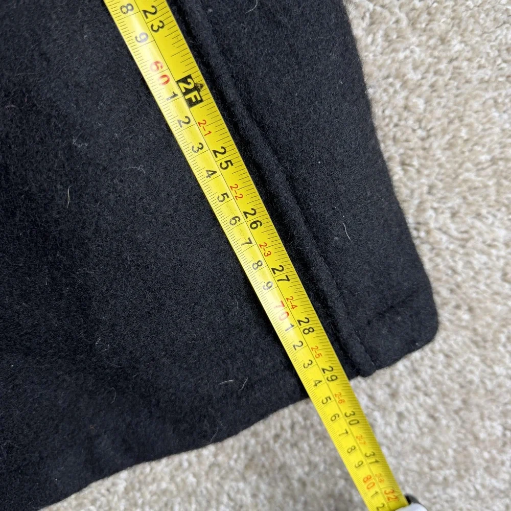 Vintage Sportsman's Guide Coat Mens 44 Black Wool Pea Lined USA Workwear Winter
